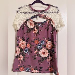 Beautiful BiBi top with lace sleeve detail